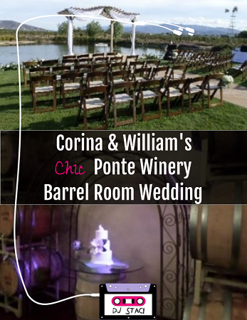 Corina & William’s Chic Ponte Winery Barrel Room Wedding Chic Ponte Winery Barrel Room Wedding 1