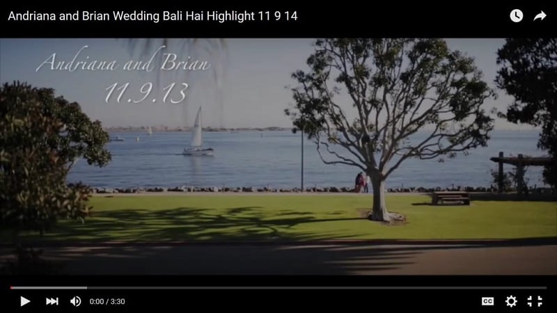 Bali Hai restaurant wedding video