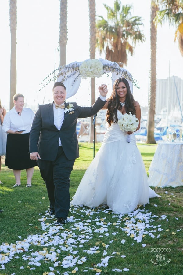 Same-Sex Marina Village Bay View Room Wedding 1