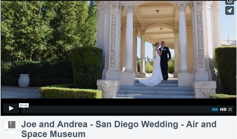 San Diego Air + Space Museum wedding video
