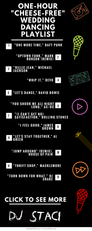 One-Hour Cheese-Free Wedding Dance Playlist