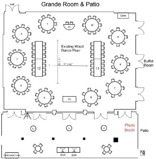 Estancia La Jolla Hotel Wedding Floorplan Diagram