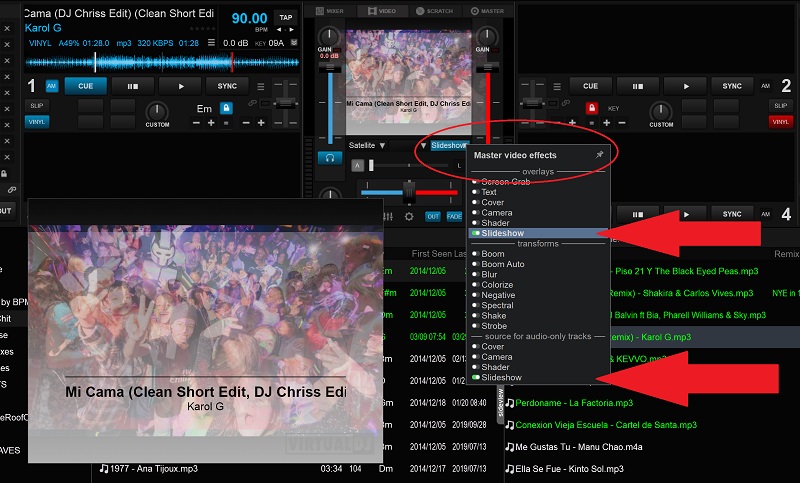 Virtual DJ Video Slideshow