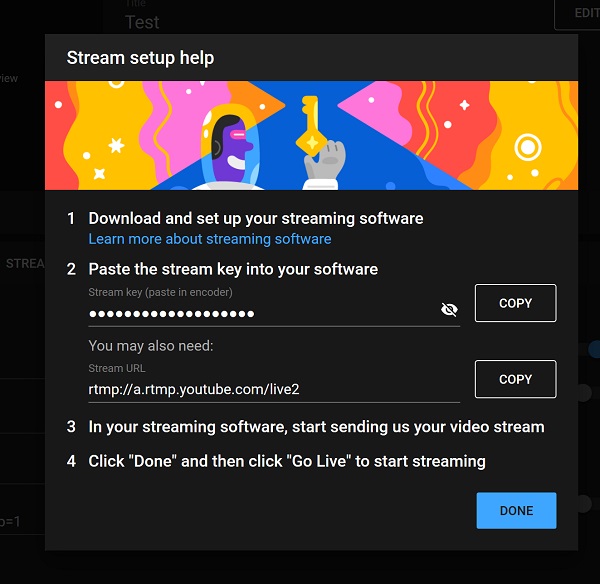YouTube Live Key